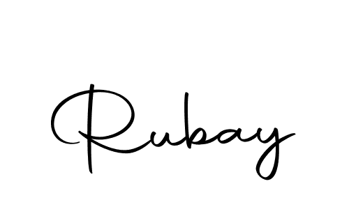 Create a beautiful signature design for name Rubay. With this signature (Autography-DOLnW) fonts, you can make a handwritten signature for free. Rubay signature style 10 images and pictures png