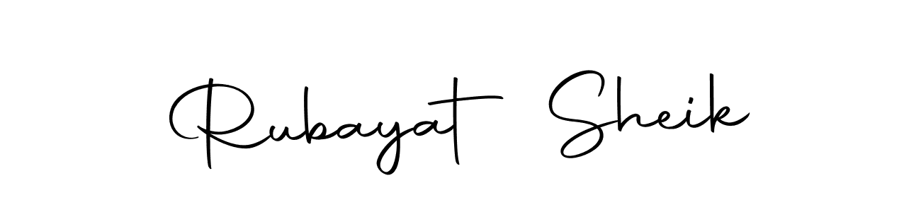 How to make Rubayat Sheik name signature. Use Autography-DOLnW style for creating short signs online. This is the latest handwritten sign. Rubayat Sheik signature style 10 images and pictures png