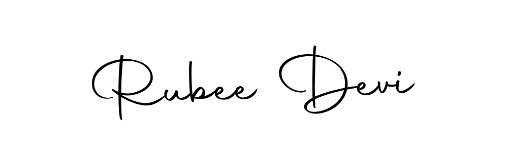 Make a beautiful signature design for name Rubee Devi. With this signature (Autography-DOLnW) style, you can create a handwritten signature for free. Rubee Devi signature style 10 images and pictures png