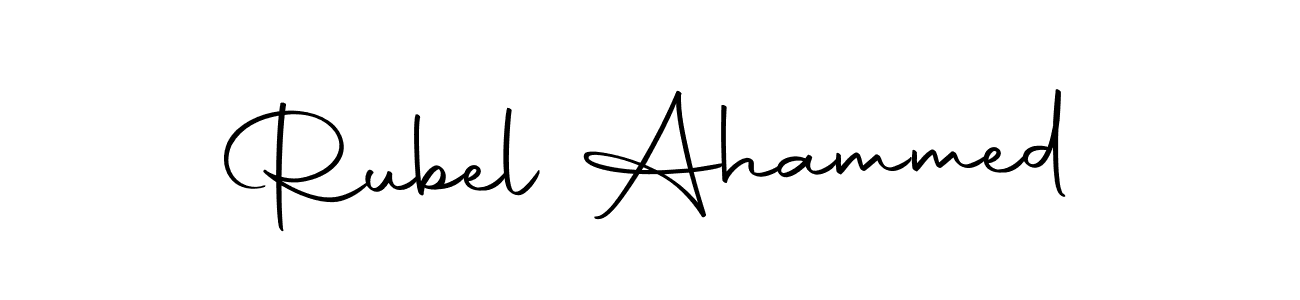 Use a signature maker to create a handwritten signature online. With this signature software, you can design (Autography-DOLnW) your own signature for name Rubel Ahammed. Rubel Ahammed signature style 10 images and pictures png