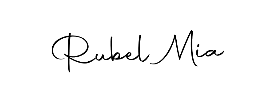 You should practise on your own different ways (Autography-DOLnW) to write your name (Rubel Mia) in signature. don't let someone else do it for you. Rubel Mia signature style 10 images and pictures png