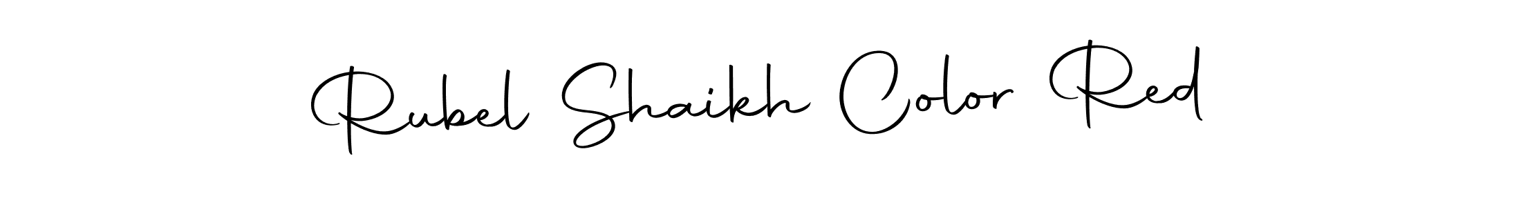 Make a beautiful signature design for name Rubel Shaikh Color Red. With this signature (Autography-DOLnW) style, you can create a handwritten signature for free. Rubel Shaikh Color Red signature style 10 images and pictures png
