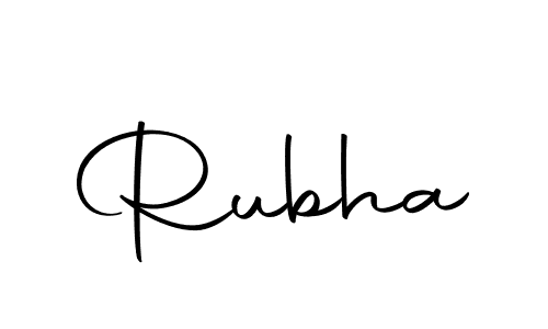How to make Rubha signature? Autography-DOLnW is a professional autograph style. Create handwritten signature for Rubha name. Rubha signature style 10 images and pictures png