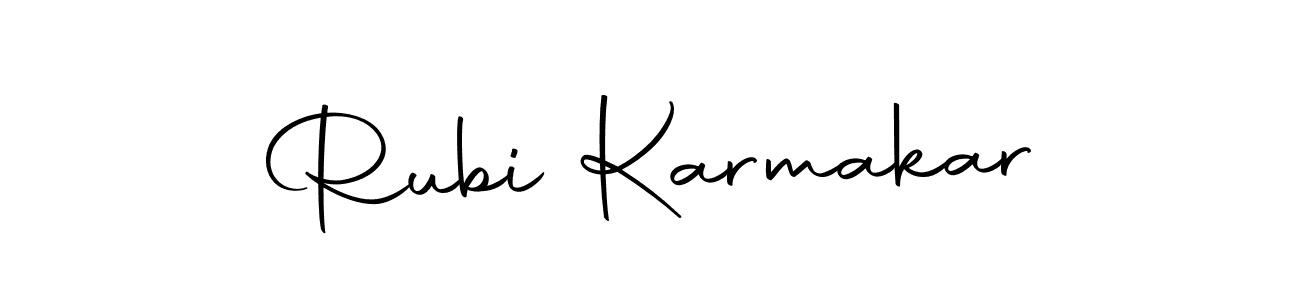 You should practise on your own different ways (Autography-DOLnW) to write your name (Rubi Karmakar) in signature. don't let someone else do it for you. Rubi Karmakar signature style 10 images and pictures png