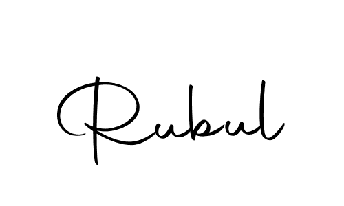 Rubul stylish signature style. Best Handwritten Sign (Autography-DOLnW) for my name. Handwritten Signature Collection Ideas for my name Rubul. Rubul signature style 10 images and pictures png