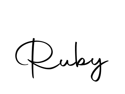 Use a signature maker to create a handwritten signature online. With this signature software, you can design (Autography-DOLnW) your own signature for name Ruby. Ruby signature style 10 images and pictures png