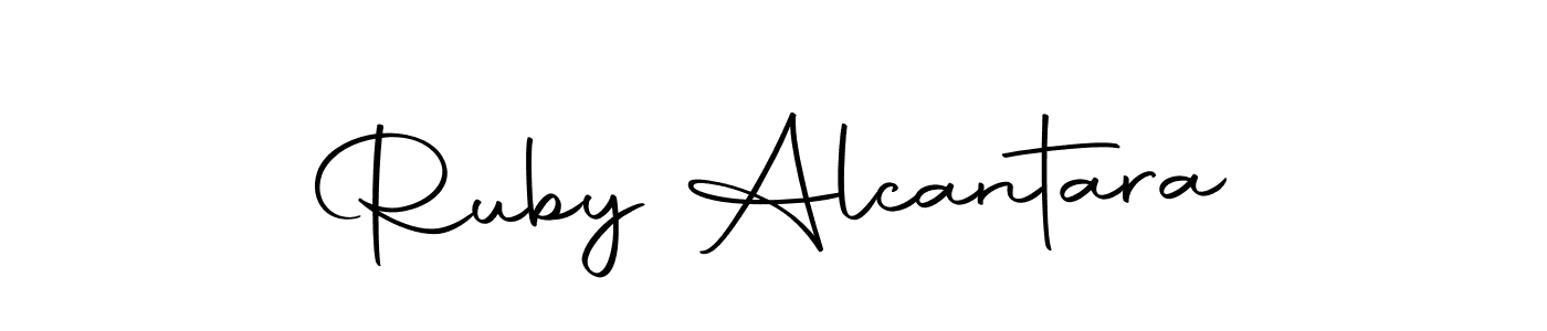 Make a beautiful signature design for name Ruby Alcantara. With this signature (Autography-DOLnW) style, you can create a handwritten signature for free. Ruby Alcantara signature style 10 images and pictures png