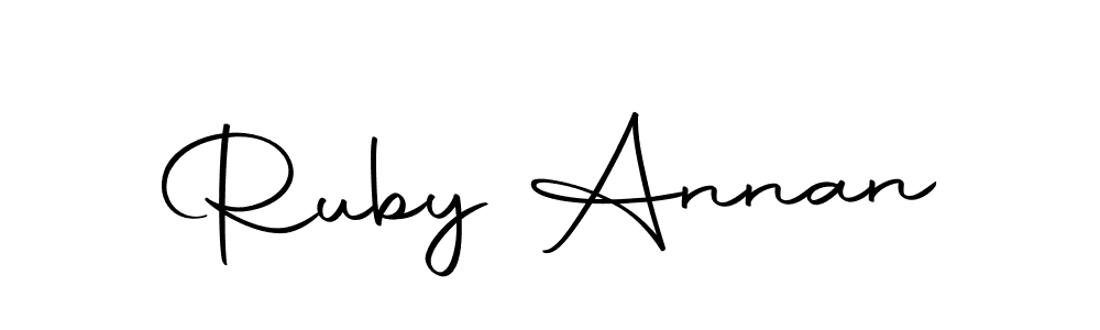 You can use this online signature creator to create a handwritten signature for the name Ruby Annan. This is the best online autograph maker. Ruby Annan signature style 10 images and pictures png