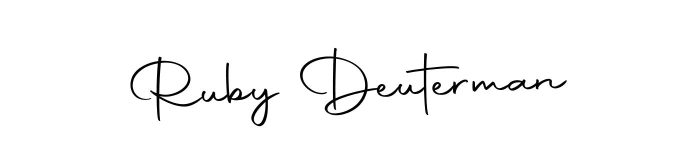 You should practise on your own different ways (Autography-DOLnW) to write your name (Ruby Deuterman) in signature. don't let someone else do it for you. Ruby Deuterman signature style 10 images and pictures png