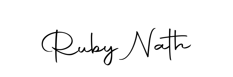 Design your own signature with our free online signature maker. With this signature software, you can create a handwritten (Autography-DOLnW) signature for name Ruby Nath. Ruby Nath signature style 10 images and pictures png