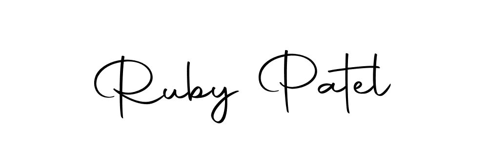 Use a signature maker to create a handwritten signature online. With this signature software, you can design (Autography-DOLnW) your own signature for name Ruby Patel. Ruby Patel signature style 10 images and pictures png