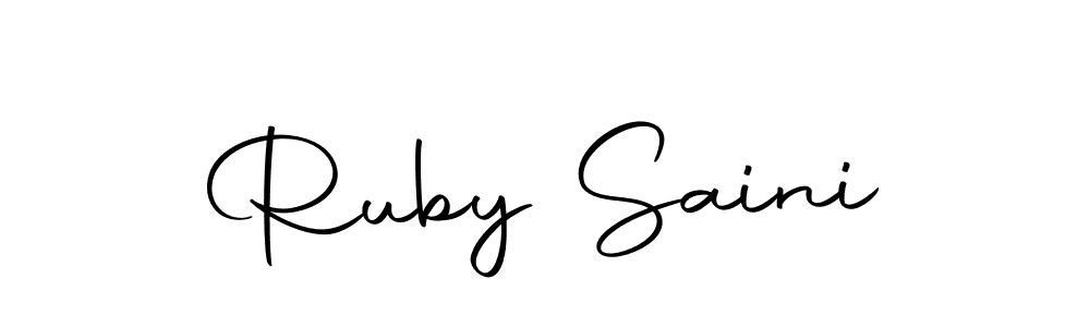 It looks lik you need a new signature style for name Ruby Saini. Design unique handwritten (Autography-DOLnW) signature with our free signature maker in just a few clicks. Ruby Saini signature style 10 images and pictures png