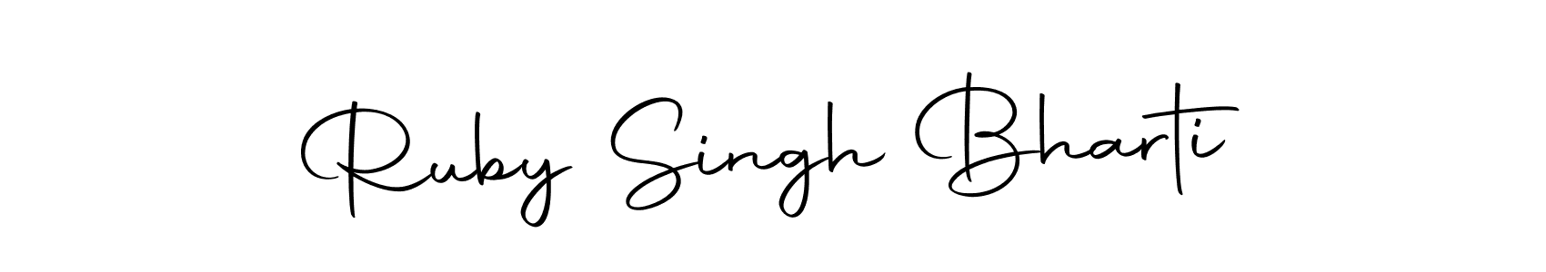 Make a short Ruby Singh Bharti signature style. Manage your documents anywhere anytime using Autography-DOLnW. Create and add eSignatures, submit forms, share and send files easily. Ruby Singh Bharti signature style 10 images and pictures png