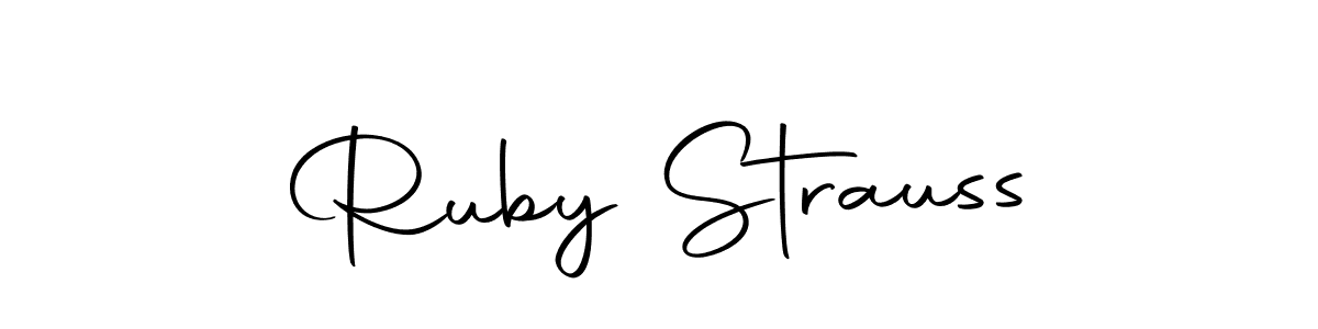 Make a beautiful signature design for name Ruby Strauss. With this signature (Autography-DOLnW) style, you can create a handwritten signature for free. Ruby Strauss signature style 10 images and pictures png