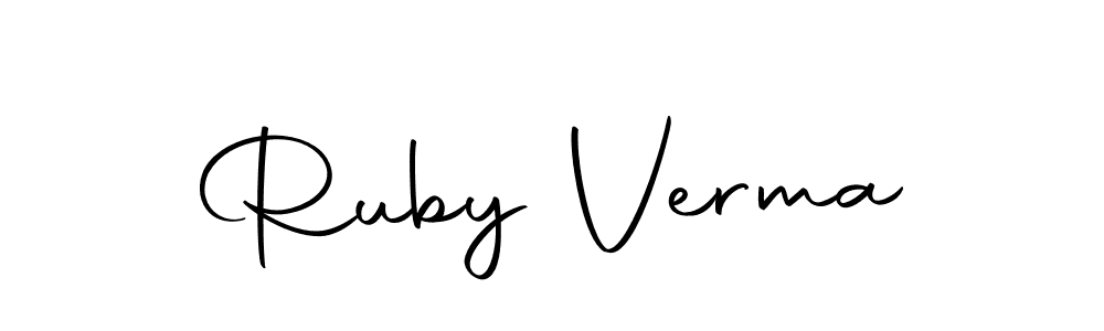 You can use this online signature creator to create a handwritten signature for the name Ruby Verma. This is the best online autograph maker. Ruby Verma signature style 10 images and pictures png