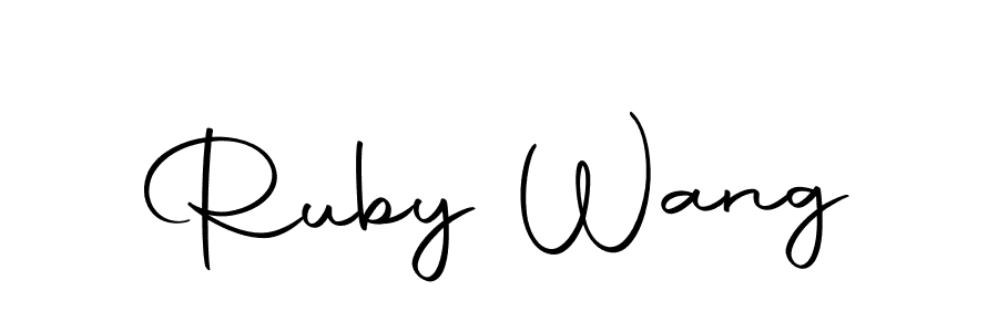 Design your own signature with our free online signature maker. With this signature software, you can create a handwritten (Autography-DOLnW) signature for name Ruby Wang. Ruby Wang signature style 10 images and pictures png