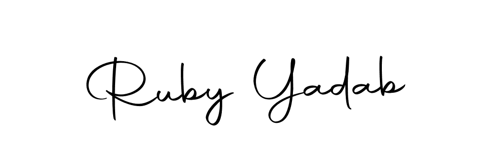 Design your own signature with our free online signature maker. With this signature software, you can create a handwritten (Autography-DOLnW) signature for name Ruby Yadab. Ruby Yadab signature style 10 images and pictures png