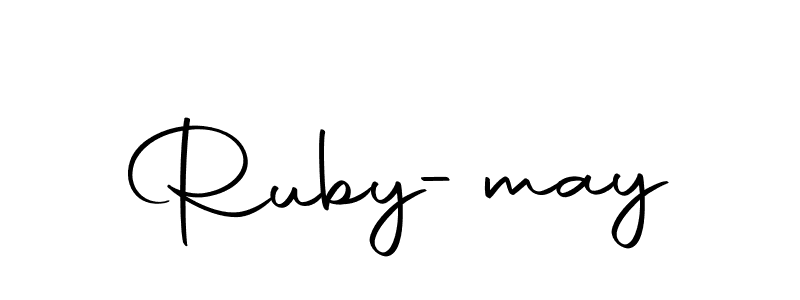 You should practise on your own different ways (Autography-DOLnW) to write your name (Ruby-may) in signature. don't let someone else do it for you. Ruby-may signature style 10 images and pictures png