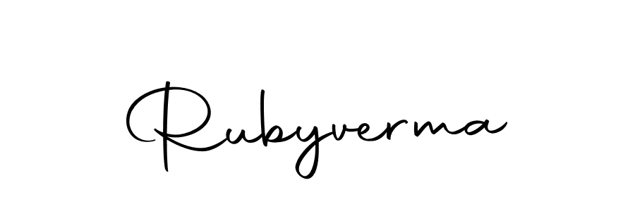 You can use this online signature creator to create a handwritten signature for the name Rubyverma. This is the best online autograph maker. Rubyverma signature style 10 images and pictures png