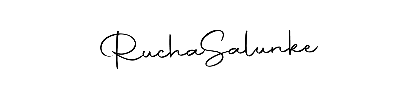 Use a signature maker to create a handwritten signature online. With this signature software, you can design (Autography-DOLnW) your own signature for name Rucha  Salunke. Rucha  Salunke signature style 10 images and pictures png