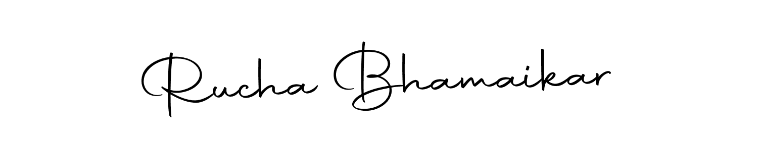 Create a beautiful signature design for name Rucha Bhamaikar. With this signature (Autography-DOLnW) fonts, you can make a handwritten signature for free. Rucha Bhamaikar signature style 10 images and pictures png
