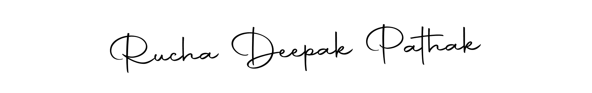 Create a beautiful signature design for name Rucha Deepak Pathak. With this signature (Autography-DOLnW) fonts, you can make a handwritten signature for free. Rucha Deepak Pathak signature style 10 images and pictures png