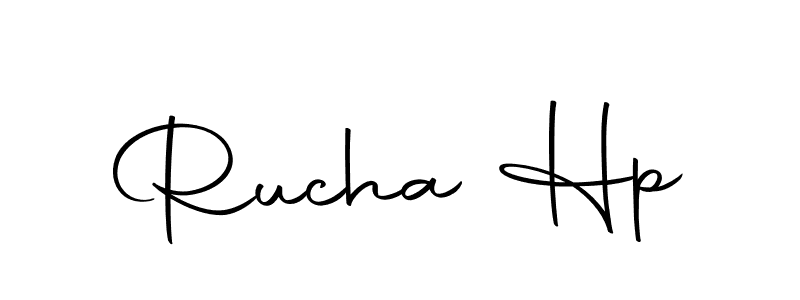 if you are searching for the best signature style for your name Rucha Hp. so please give up your signature search. here we have designed multiple signature styles  using Autography-DOLnW. Rucha Hp signature style 10 images and pictures png