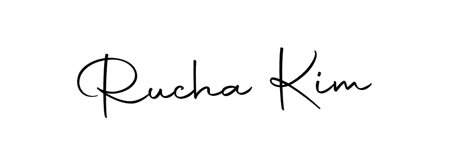 Make a short Rucha Kim signature style. Manage your documents anywhere anytime using Autography-DOLnW. Create and add eSignatures, submit forms, share and send files easily. Rucha Kim signature style 10 images and pictures png