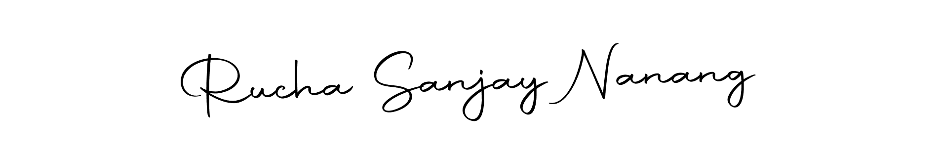 It looks lik you need a new signature style for name Rucha Sanjay Nanang. Design unique handwritten (Autography-DOLnW) signature with our free signature maker in just a few clicks. Rucha Sanjay Nanang signature style 10 images and pictures png