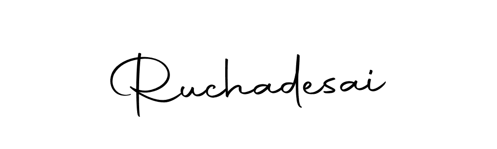 Use a signature maker to create a handwritten signature online. With this signature software, you can design (Autography-DOLnW) your own signature for name Ruchadesai. Ruchadesai signature style 10 images and pictures png