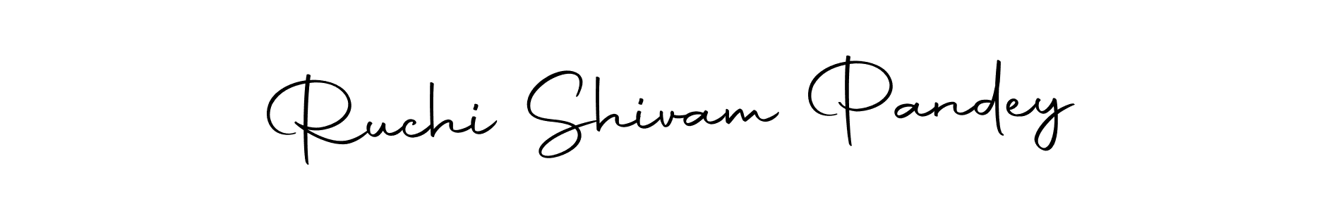 How to make Ruchi Shivam Pandey name signature. Use Autography-DOLnW style for creating short signs online. This is the latest handwritten sign. Ruchi Shivam Pandey signature style 10 images and pictures png