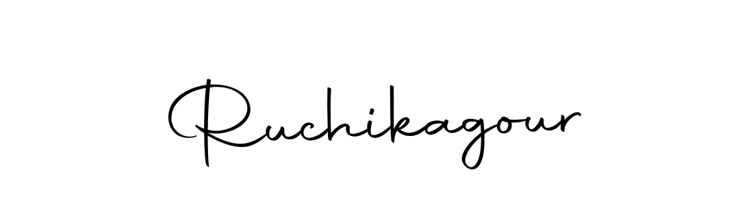 Design your own signature with our free online signature maker. With this signature software, you can create a handwritten (Autography-DOLnW) signature for name Ruchikagour. Ruchikagour signature style 10 images and pictures png