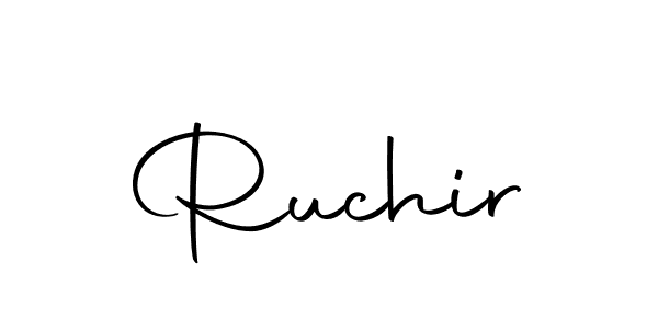 Design your own signature with our free online signature maker. With this signature software, you can create a handwritten (Autography-DOLnW) signature for name Ruchir. Ruchir signature style 10 images and pictures png