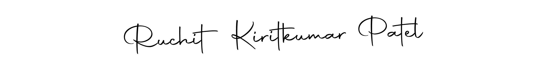 Create a beautiful signature design for name Ruchit Kiritkumar Patel. With this signature (Autography-DOLnW) fonts, you can make a handwritten signature for free. Ruchit Kiritkumar Patel signature style 10 images and pictures png