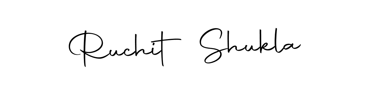 How to make Ruchit Shukla name signature. Use Autography-DOLnW style for creating short signs online. This is the latest handwritten sign. Ruchit Shukla signature style 10 images and pictures png