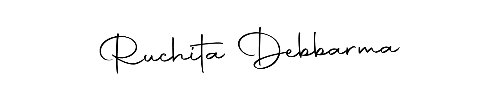How to make Ruchita Debbarma name signature. Use Autography-DOLnW style for creating short signs online. This is the latest handwritten sign. Ruchita Debbarma signature style 10 images and pictures png
