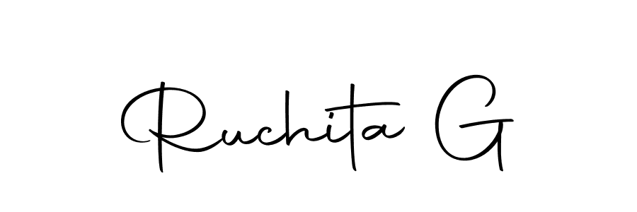 Create a beautiful signature design for name Ruchita G. With this signature (Autography-DOLnW) fonts, you can make a handwritten signature for free. Ruchita G signature style 10 images and pictures png