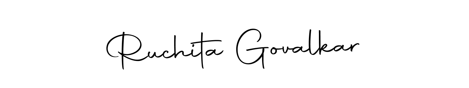 Autography-DOLnW is a professional signature style that is perfect for those who want to add a touch of class to their signature. It is also a great choice for those who want to make their signature more unique. Get Ruchita Govalkar name to fancy signature for free. Ruchita Govalkar signature style 10 images and pictures png