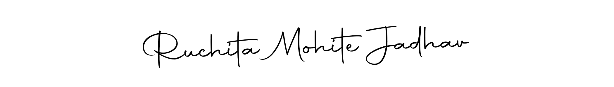 if you are searching for the best signature style for your name Ruchita Mohite Jadhav. so please give up your signature search. here we have designed multiple signature styles  using Autography-DOLnW. Ruchita Mohite Jadhav signature style 10 images and pictures png