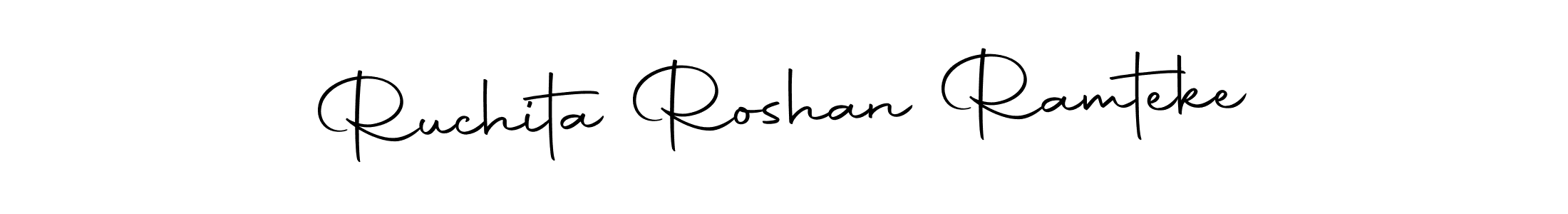 Autography-DOLnW is a professional signature style that is perfect for those who want to add a touch of class to their signature. It is also a great choice for those who want to make their signature more unique. Get Ruchita Roshan Ramteke name to fancy signature for free. Ruchita Roshan Ramteke signature style 10 images and pictures png