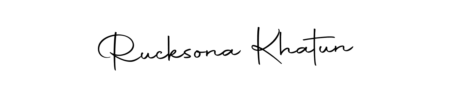 Design your own signature with our free online signature maker. With this signature software, you can create a handwritten (Autography-DOLnW) signature for name Rucksona Khatun. Rucksona Khatun signature style 10 images and pictures png