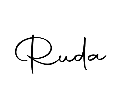 Design your own signature with our free online signature maker. With this signature software, you can create a handwritten (Autography-DOLnW) signature for name Ruda. Ruda signature style 10 images and pictures png