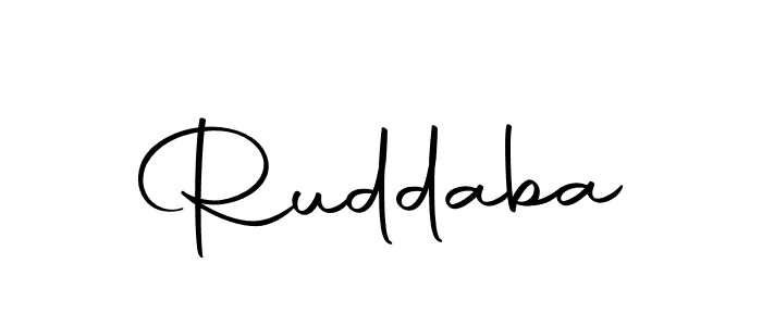 Ruddaba stylish signature style. Best Handwritten Sign (Autography-DOLnW) for my name. Handwritten Signature Collection Ideas for my name Ruddaba. Ruddaba signature style 10 images and pictures png