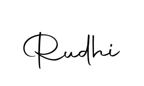 Create a beautiful signature design for name Rudhi. With this signature (Autography-DOLnW) fonts, you can make a handwritten signature for free. Rudhi signature style 10 images and pictures png
