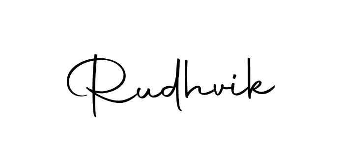 Autography-DOLnW is a professional signature style that is perfect for those who want to add a touch of class to their signature. It is also a great choice for those who want to make their signature more unique. Get Rudhvik name to fancy signature for free. Rudhvik signature style 10 images and pictures png