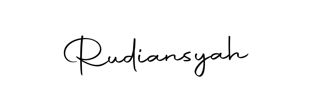 You can use this online signature creator to create a handwritten signature for the name Rudiansyah. This is the best online autograph maker. Rudiansyah signature style 10 images and pictures png