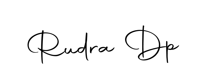 Use a signature maker to create a handwritten signature online. With this signature software, you can design (Autography-DOLnW) your own signature for name Rudra Dp. Rudra Dp signature style 10 images and pictures png