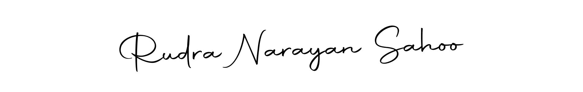 How to make Rudra Narayan Sahoo name signature. Use Autography-DOLnW style for creating short signs online. This is the latest handwritten sign. Rudra Narayan Sahoo signature style 10 images and pictures png