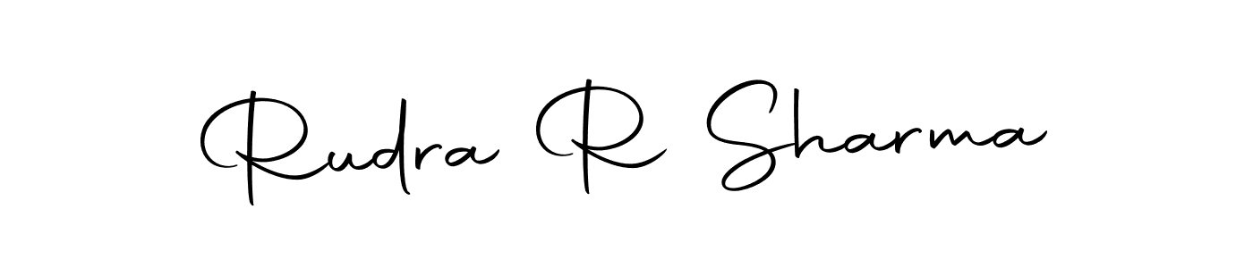 You can use this online signature creator to create a handwritten signature for the name Rudra R Sharma. This is the best online autograph maker. Rudra R Sharma signature style 10 images and pictures png