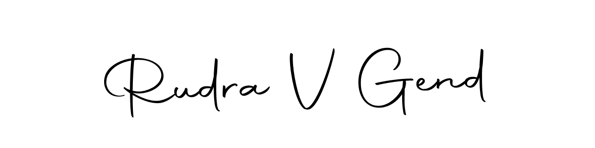Make a beautiful signature design for name Rudra V Gend. Use this online signature maker to create a handwritten signature for free. Rudra V Gend signature style 10 images and pictures png